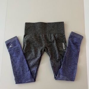Gymshark Ombré Seamless Leggings Indigo/Black Size XS